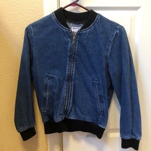 American apparel bomber denim jacket